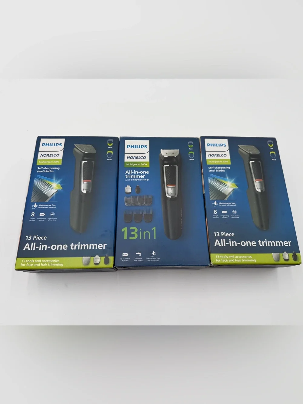 Set of 3 Philips Norelco Multigroom 3000